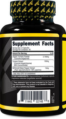 Close-up of turmeric capsules and Bioperine