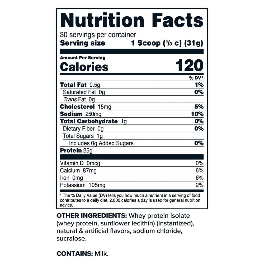 Primaforce Whey Protein Isolate Vanilla scoop beside tub for easy serving.