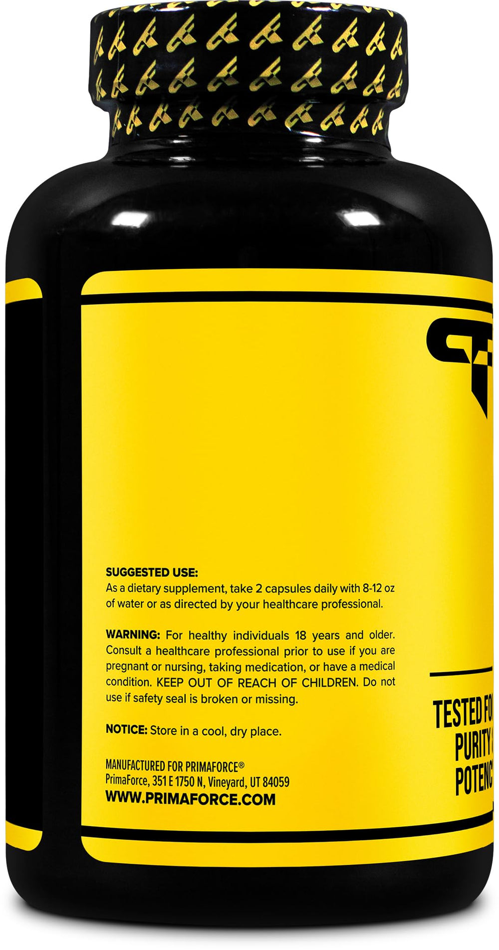 Capsules arranged with bottle of Primaforce Alpha Lipoic Acid 240 capsules