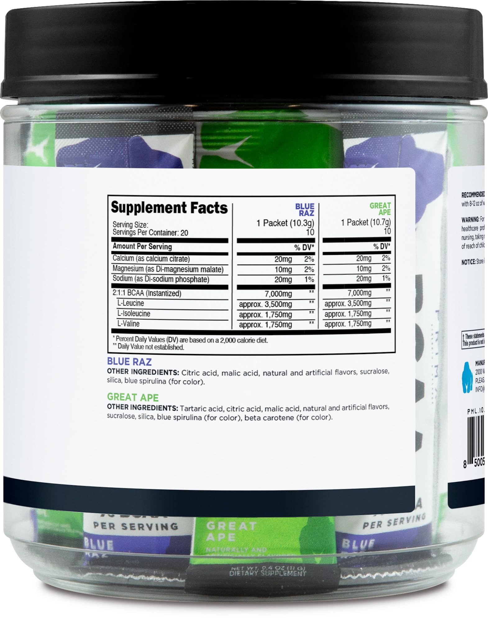 GMP compliant packaging for Primal BCAA