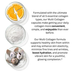 Bottle label highlighting grass-fed collagen sources