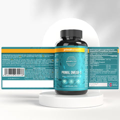 Label showing 600 mg EPA and 400 mg DHA per soft gel (1000 mg total)