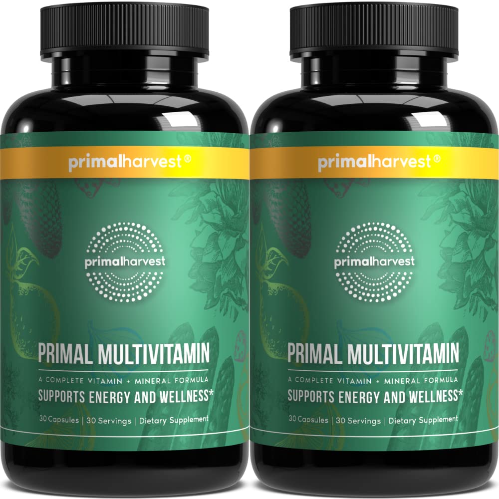 Primal Harvest Primal Multivitamin bottle front for daily energy and wellness.