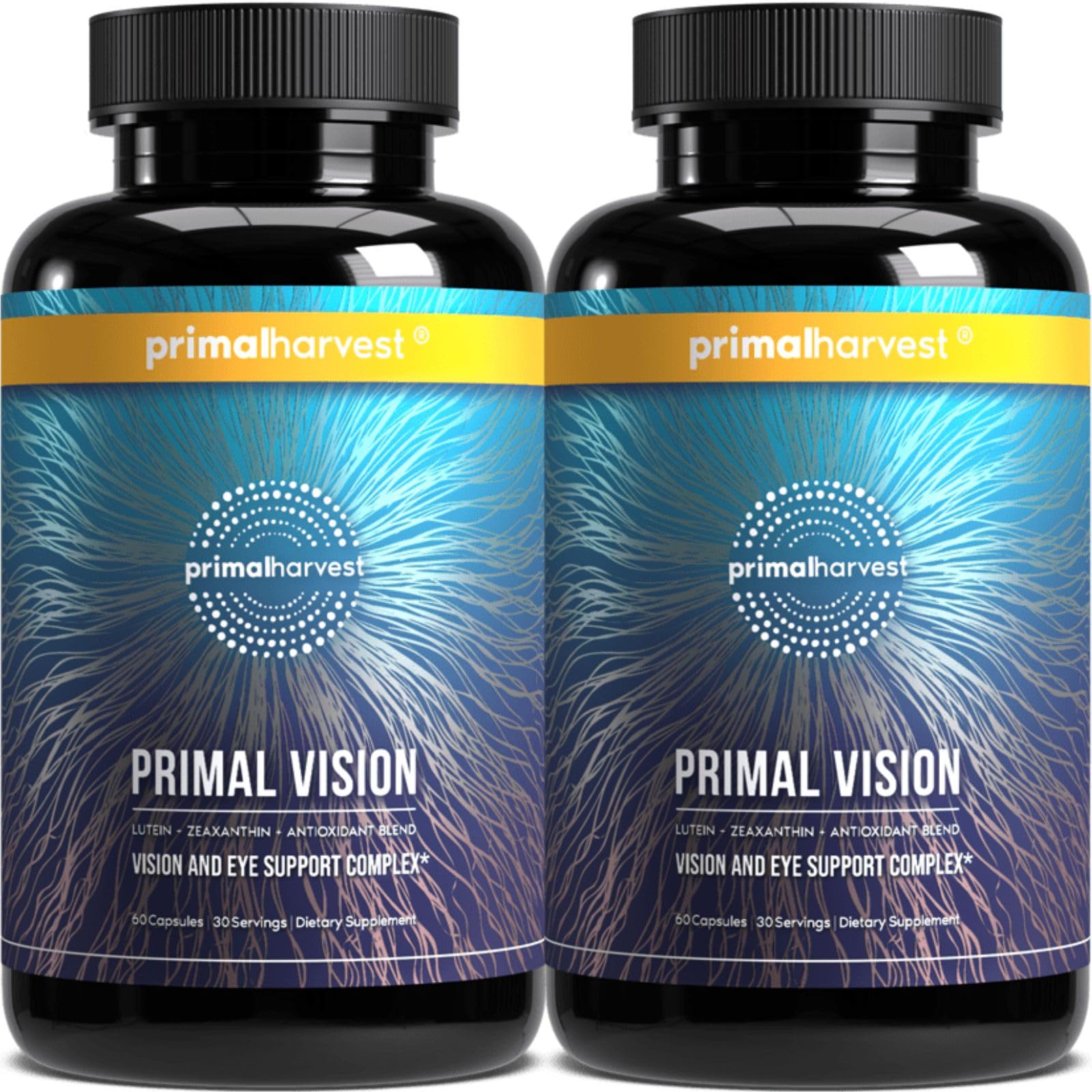 Front view of Primal Harvest Primal Vision 2-Pack bottle