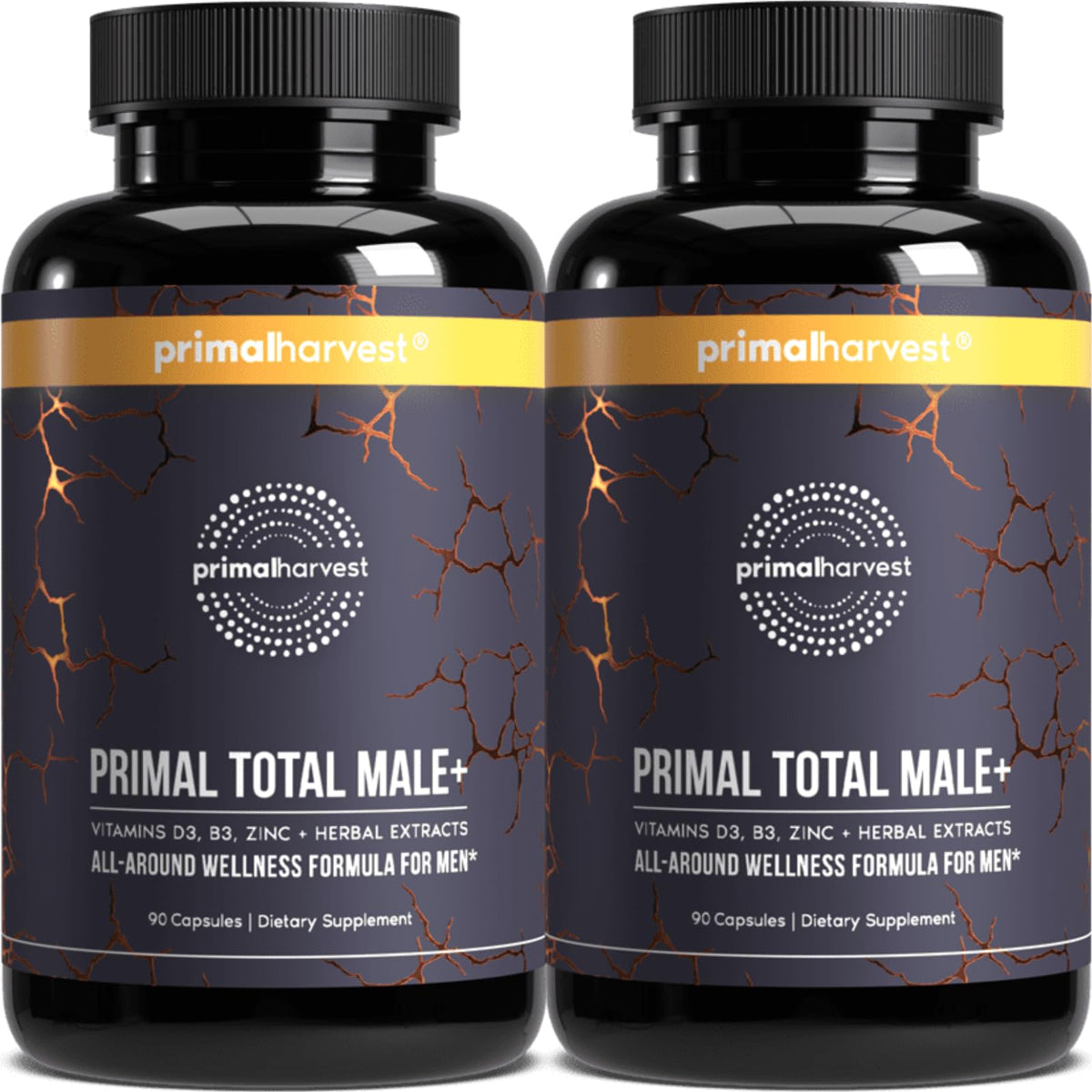 Primal Harvest Total Male+ Multivitamin bottle on white background