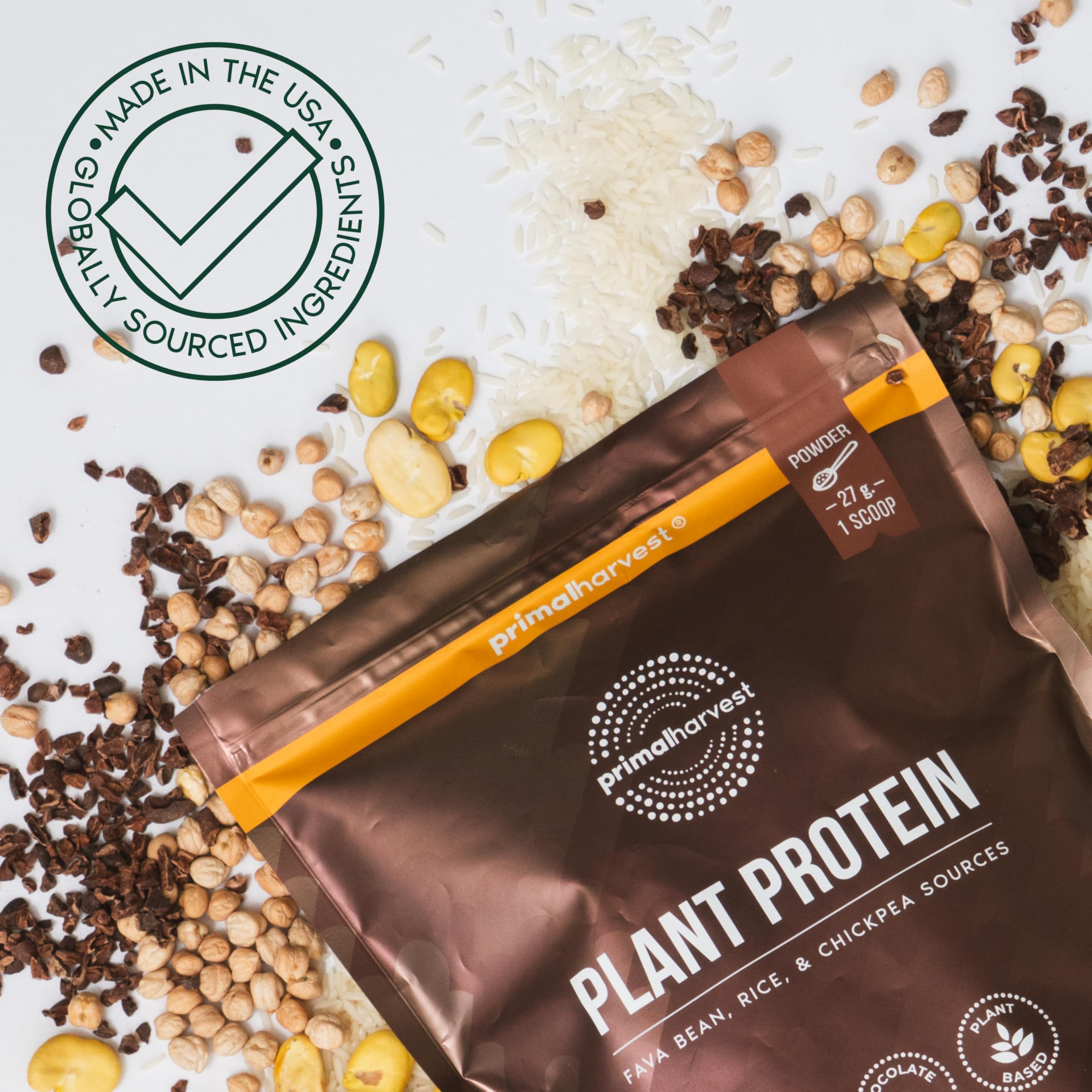 Primal Harvest vegan protein powder oats bowl setup for a balanced breakfast