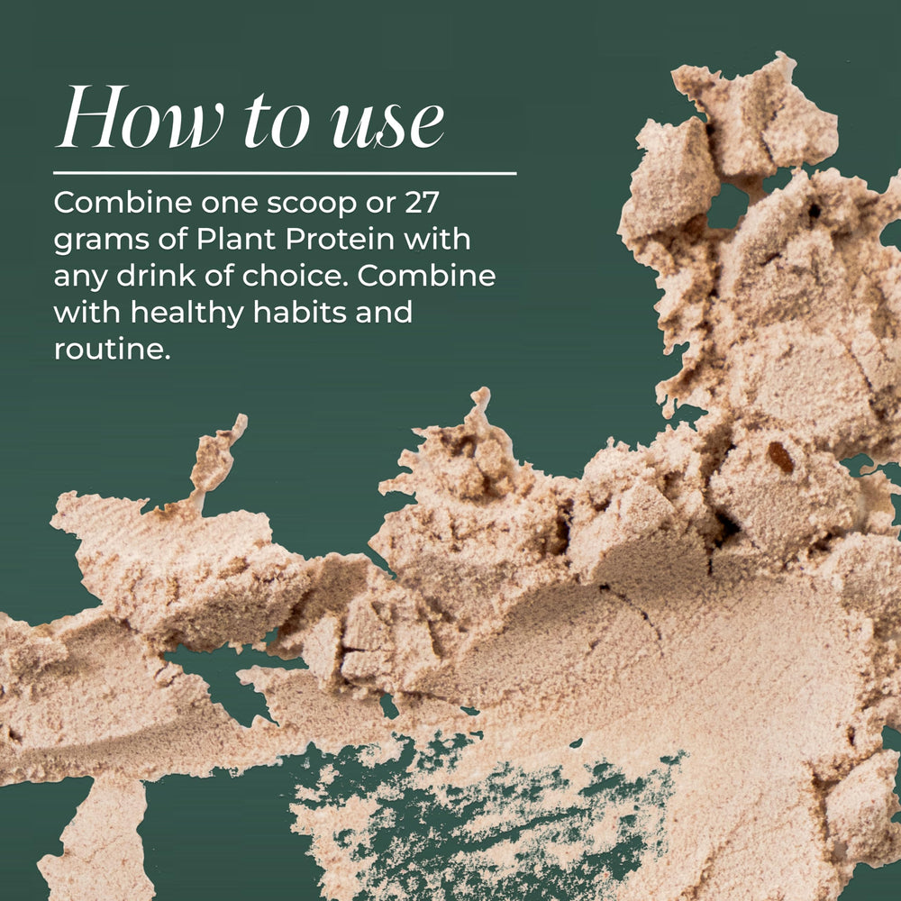 Primal Harvest vegan protein powder scoop closeup highlighting convenient daily protein