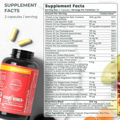 Product label detail showing vitamins and ingredients