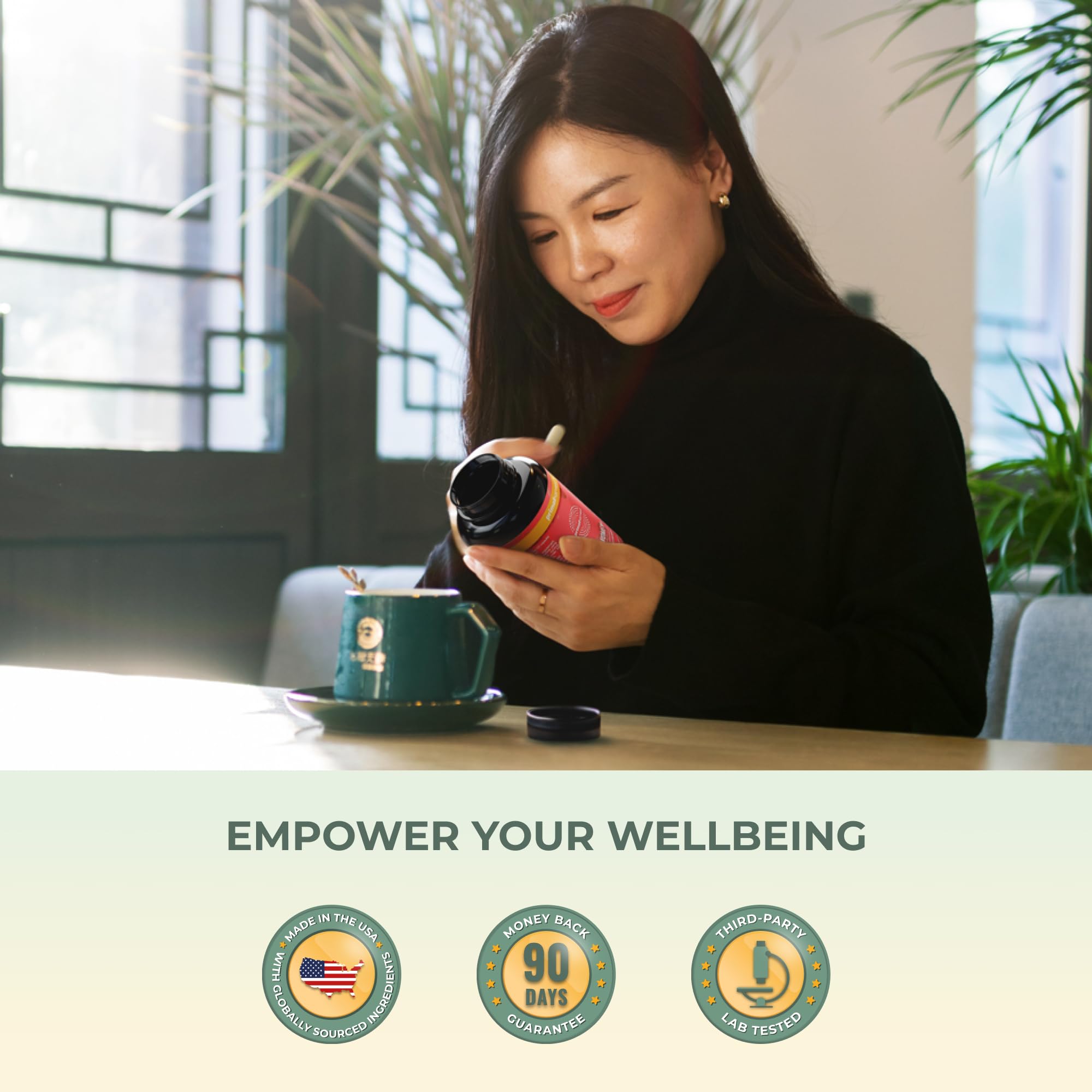 Nutrition facts panel for Women+ multivitamin