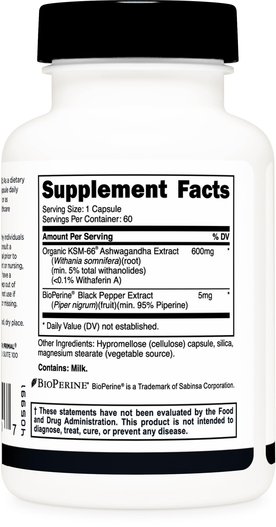 Gluten-free and Non-GMO certification labeling on Primal product