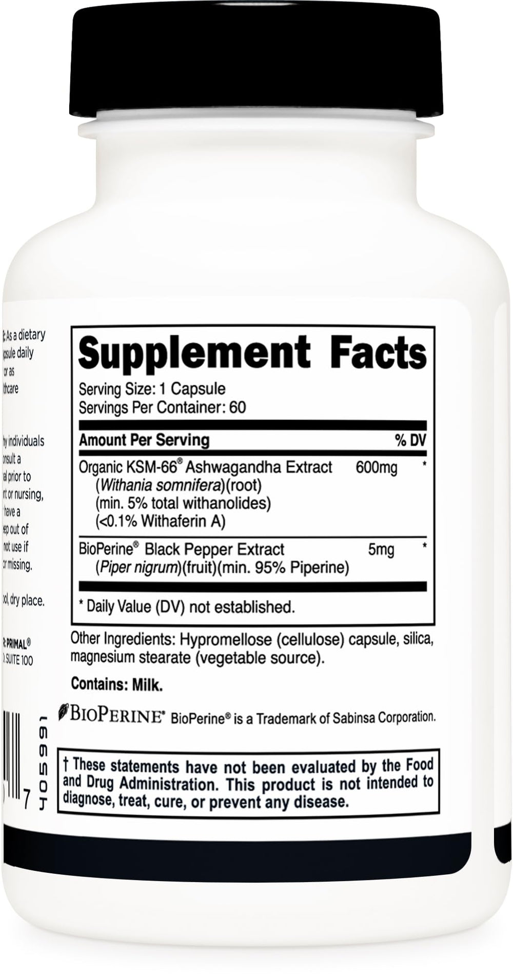 Gluten-free and Non-GMO certification labeling on Primal product