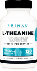 Primal L-Theanine Capsules bottle and packaging