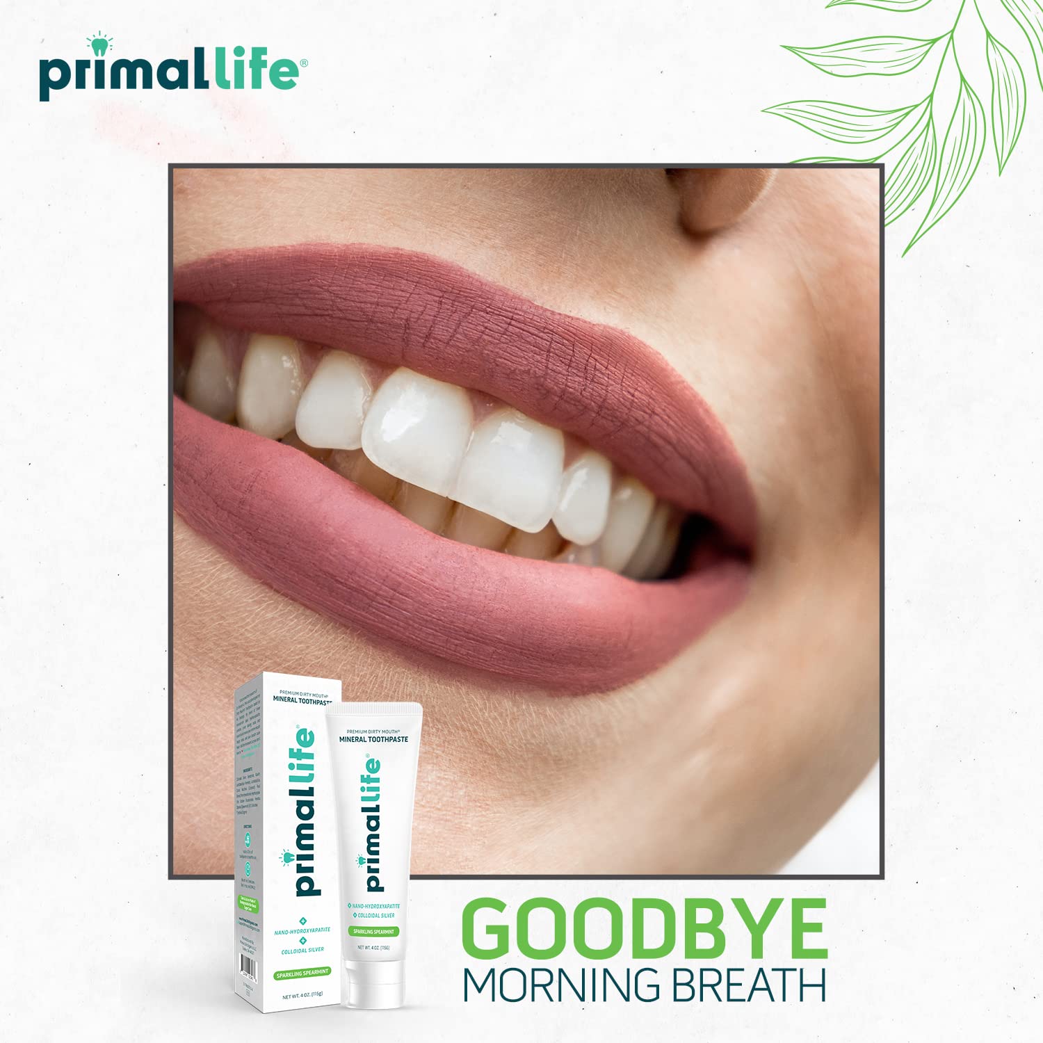 Clay-based whitening toothpaste texture with charcoal accents