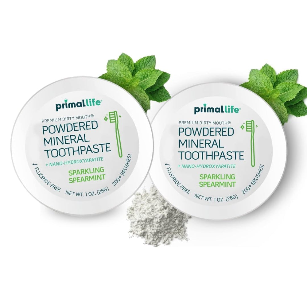 Two 1oz jars of Primal Life Organics Dirty Mouth Toothpowder (2-pack)