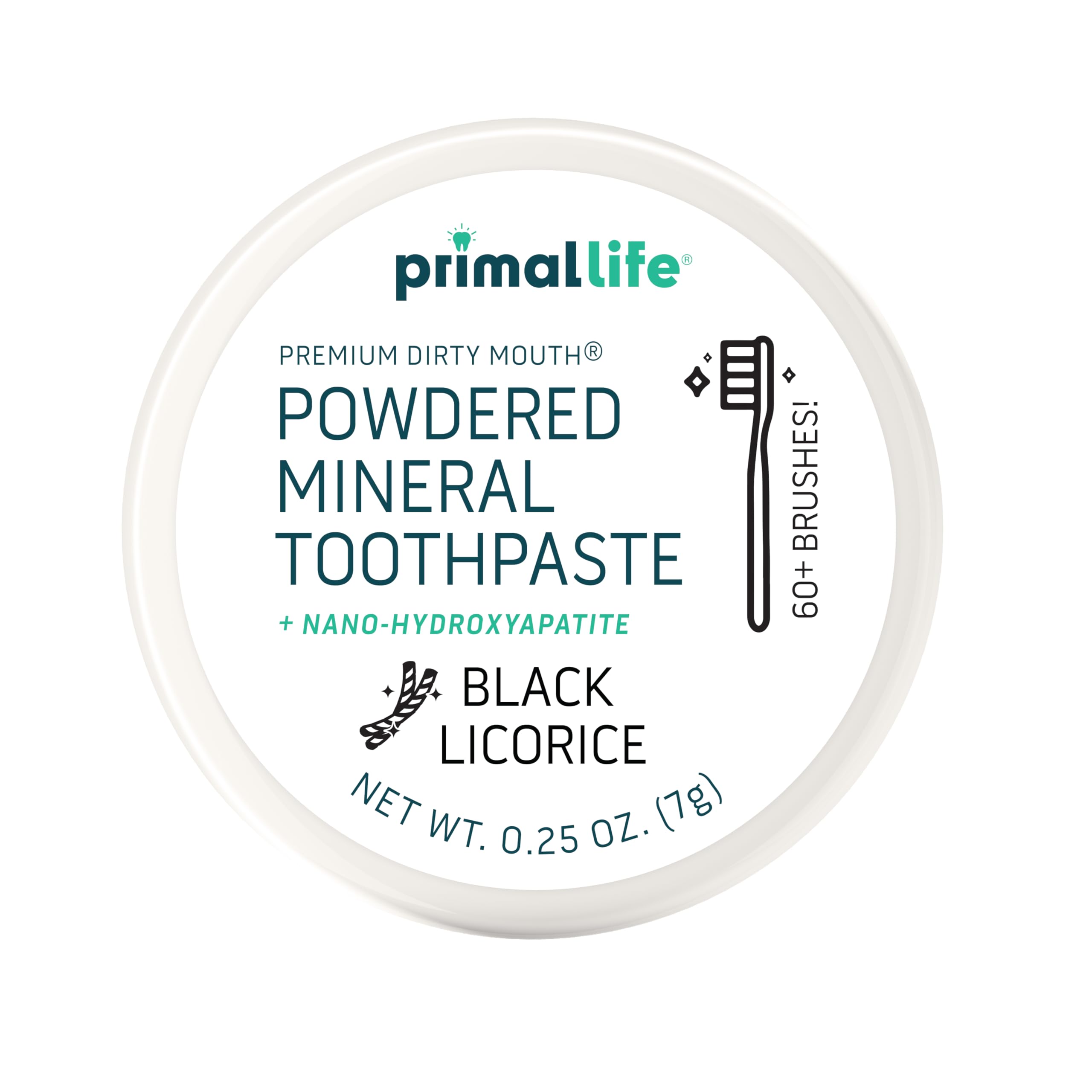 Hydroxyapatite and other natural ingredients close-up