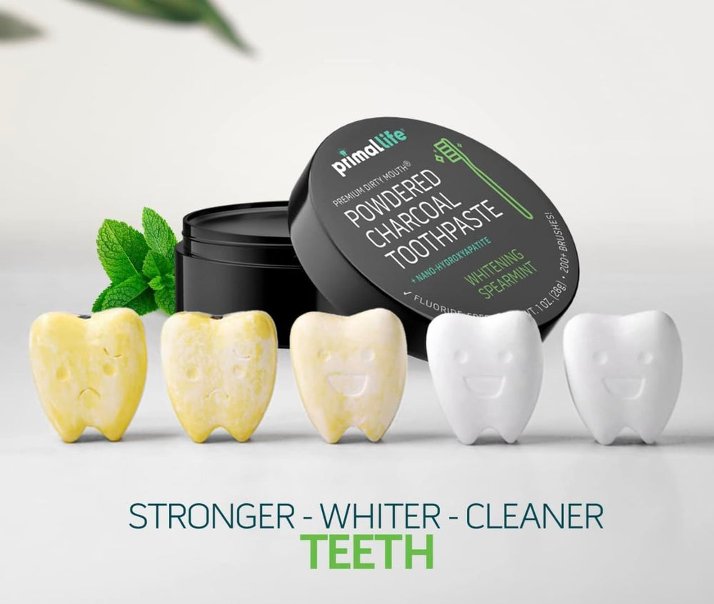 2-pack packaging of Dirty Mouth Toothpowder with LuxProdX sticker