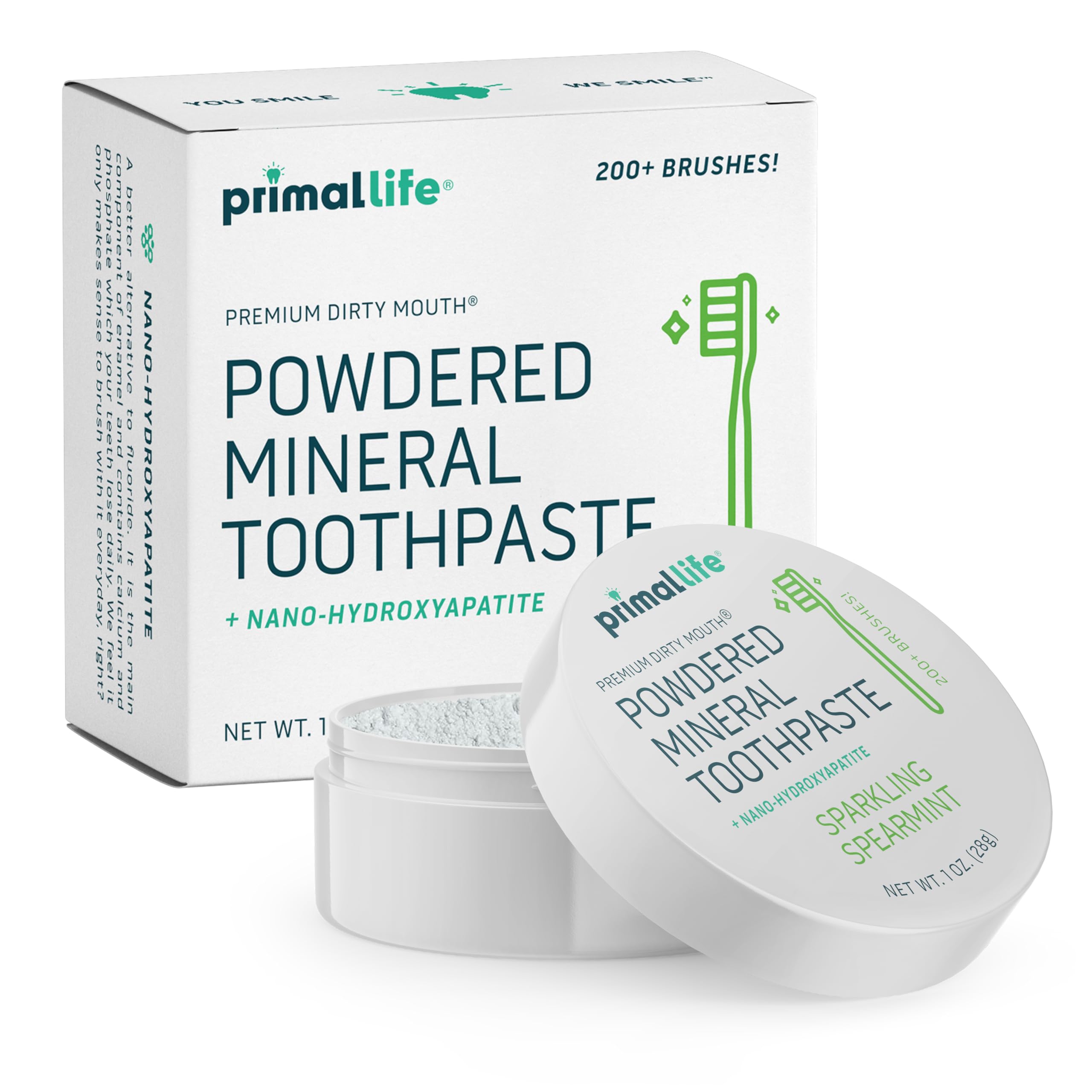 Dirty Mouth Toothpowder with Spearmint flavor, 1 oz