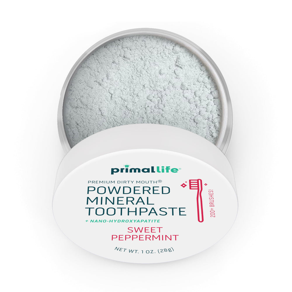 Hand scooping toothpowder for brushing