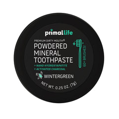 Close-up of hydroxyapatite in Primal Life Organics toothpowder