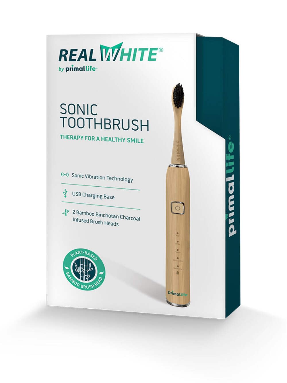 Eco-friendly bamboo toothbrush in natural packaging