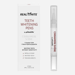 Product shot of Primal Life Real White Teeth Whitening Pens Cinnamon 3-Pack