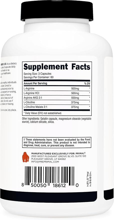 Primal Nitric Oxide Booster lab-testing scene conveys third-party verification.