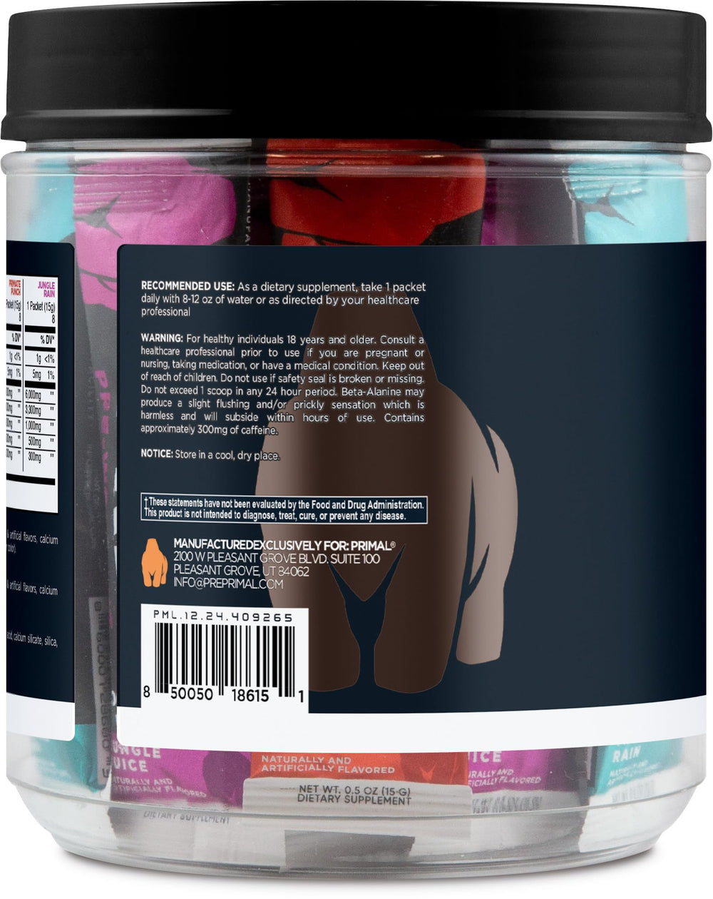 Primate Punch flavor stickpacks