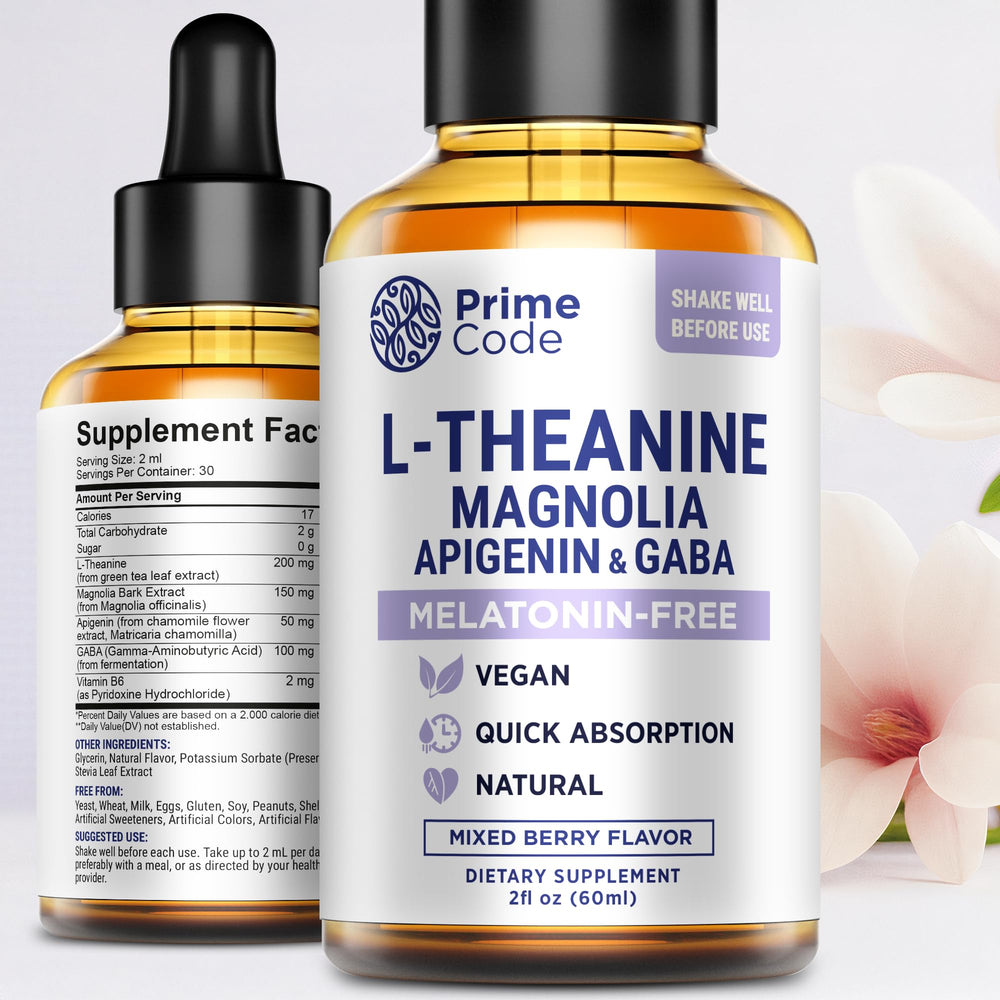 Prime Code L-Theanine Liquid bottle 2oz