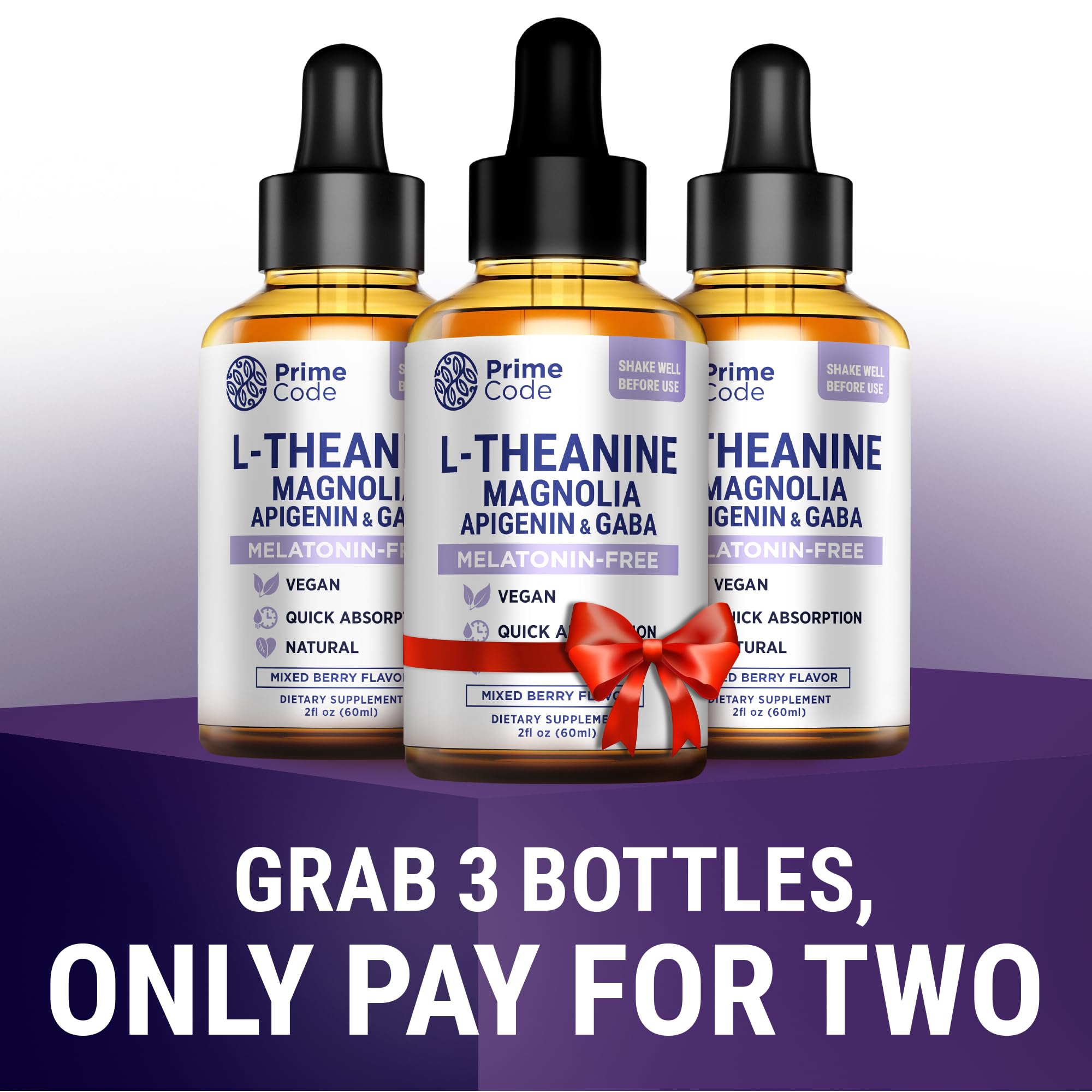 Liquid calming blend of Magnolia, Apigenin, L-Theanine and GABA