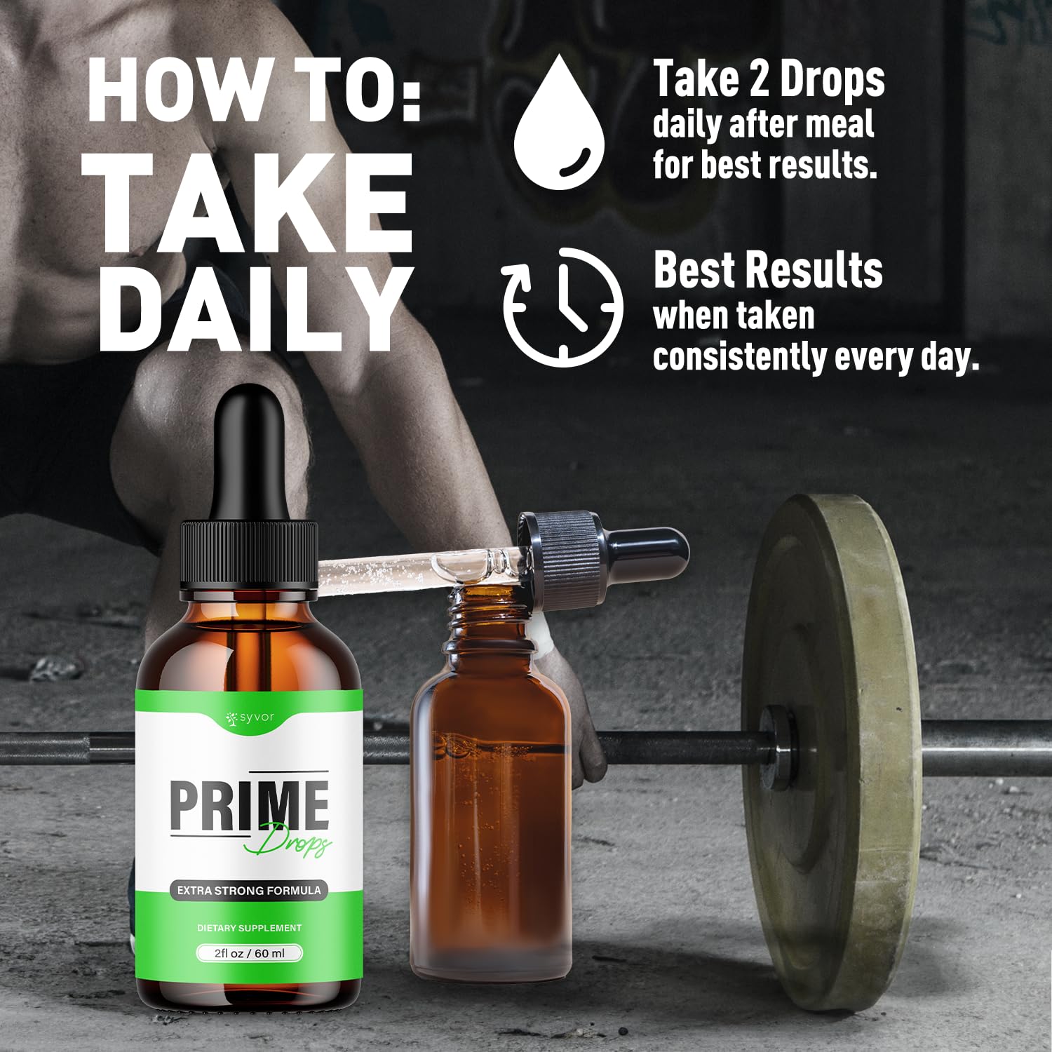 Hands holding Prime Drops bottle with dropper