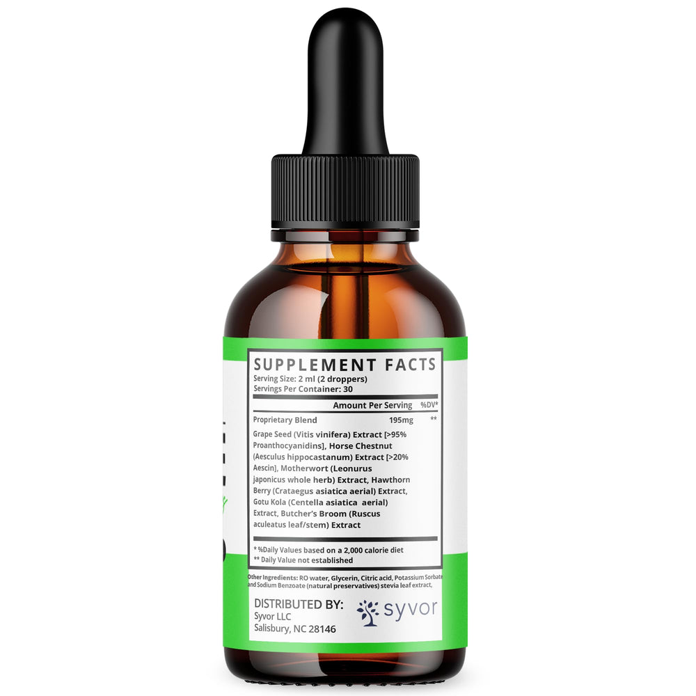 Nutrition facts label on Prime Drops bottle