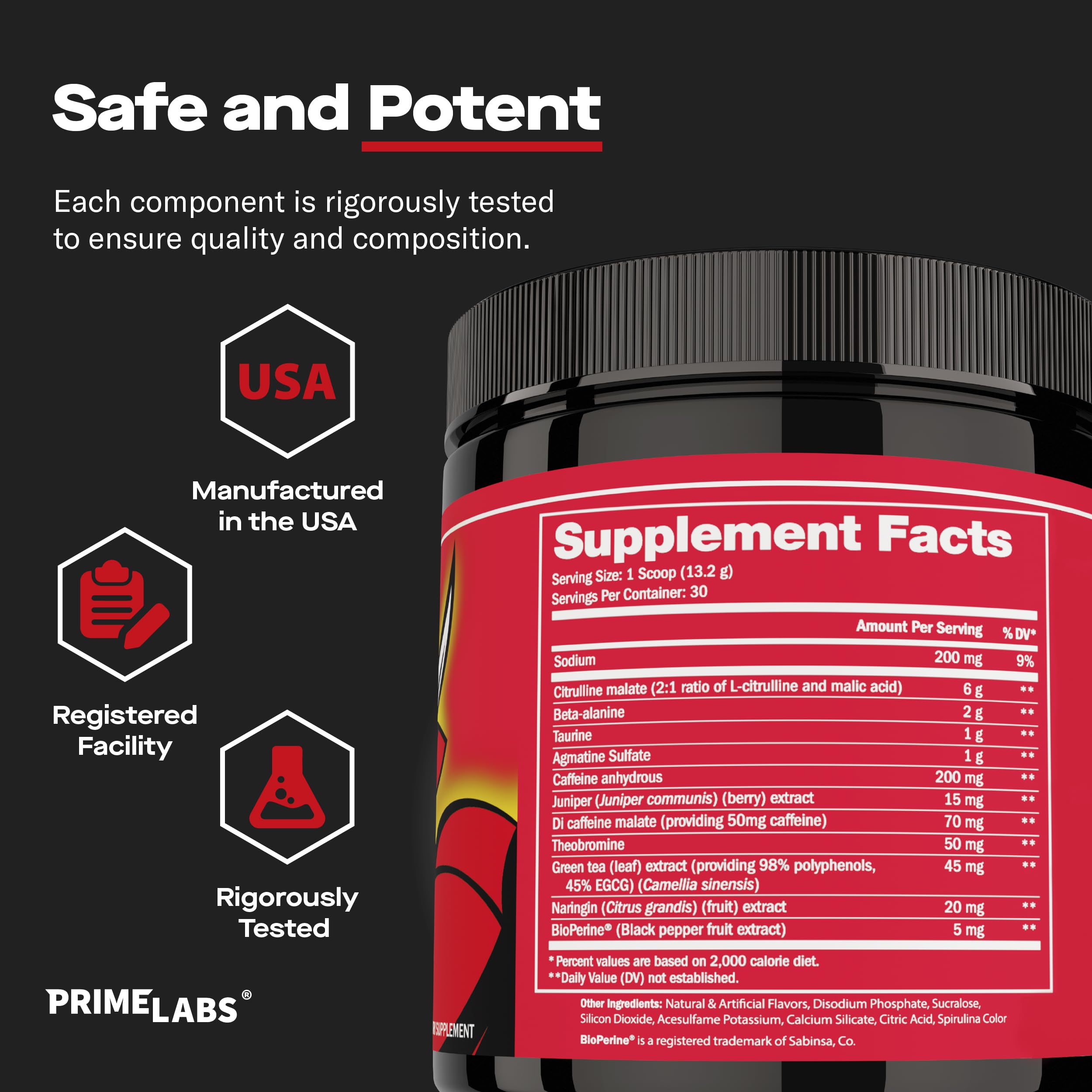 Prime Labs pre workout agmatine sulfate icon suggests enhanced pumps and recovery