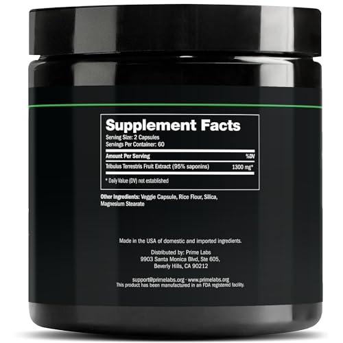 Label highlighting 95% Tribulus Terrestris saponins