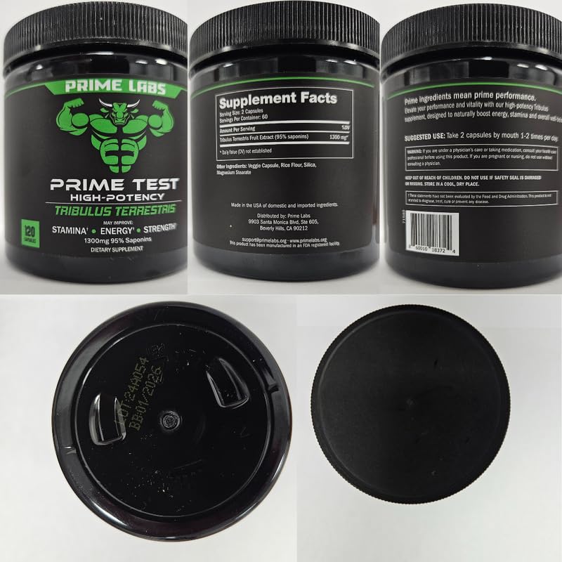 Prime Labs logo beside product name on label