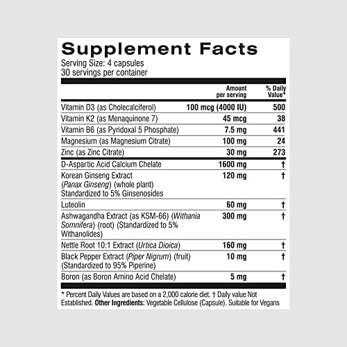 Prime Male Vitality packaging close up highlights 120 capsules