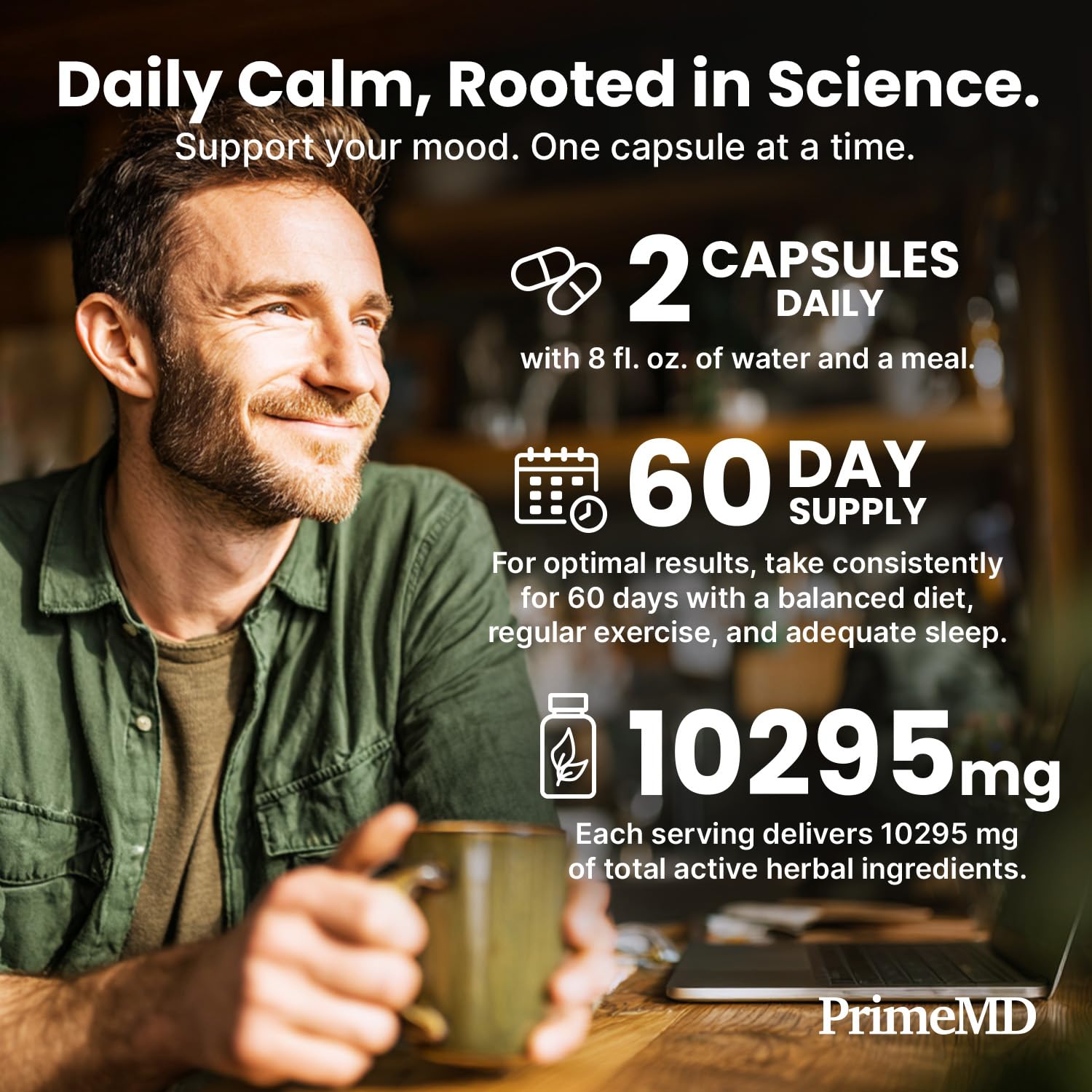 In-pack information card highlighting 60-day use and benefits