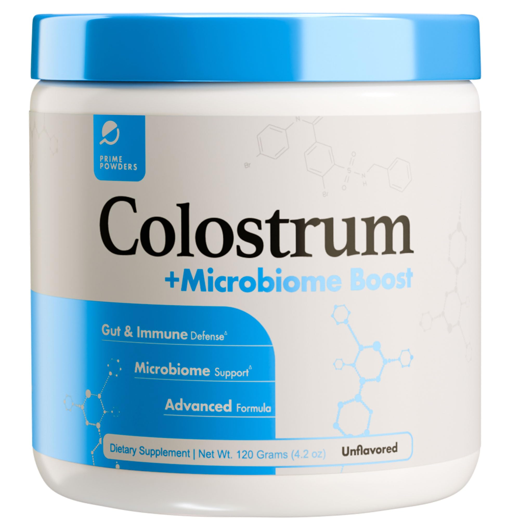Product image of Prime Powders Colostrum Powder with Akkermansia packaging