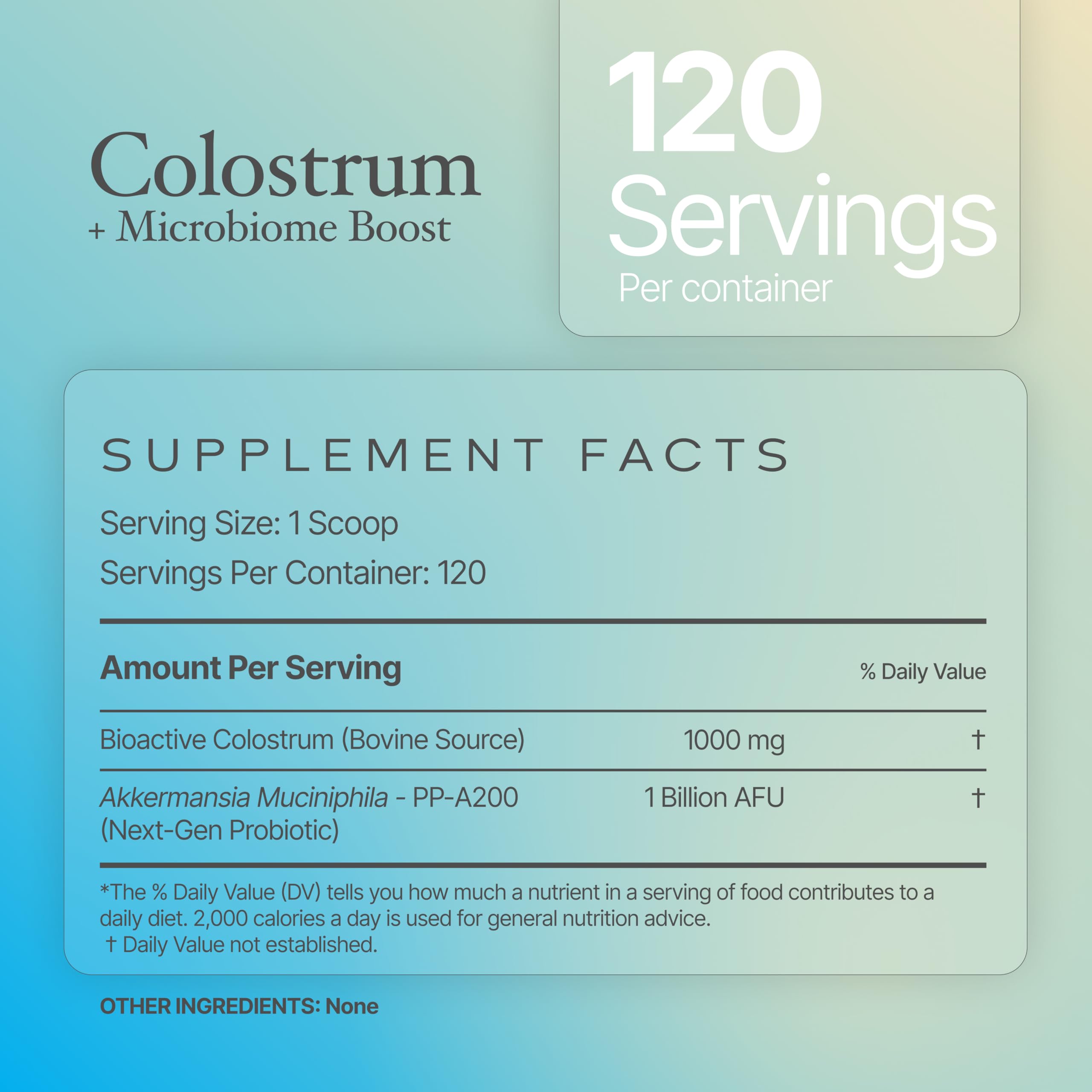 Serving size and scoop included with Prime Powders Colostrum
