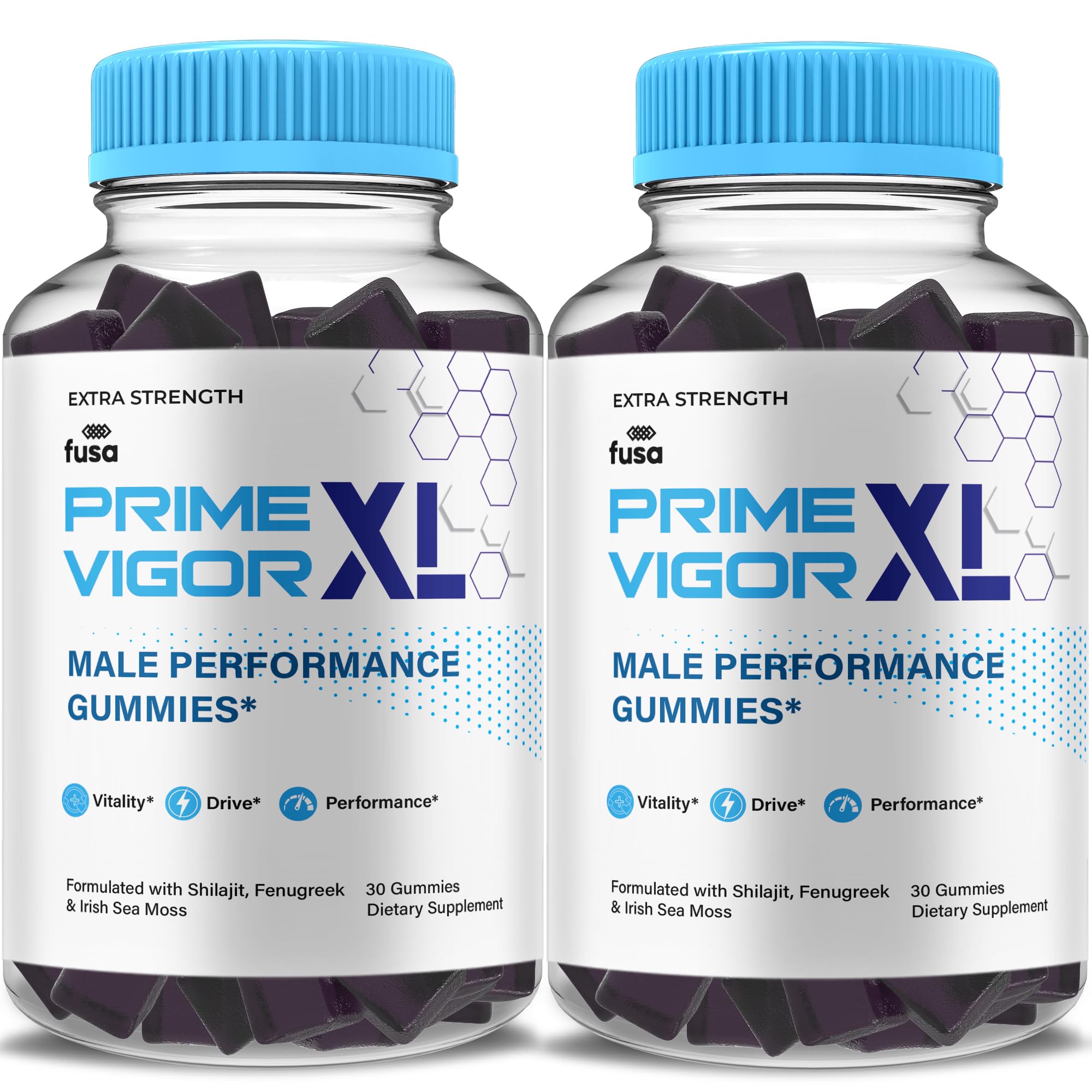 Bottle of Prime Vigor XL Gummies with label visible