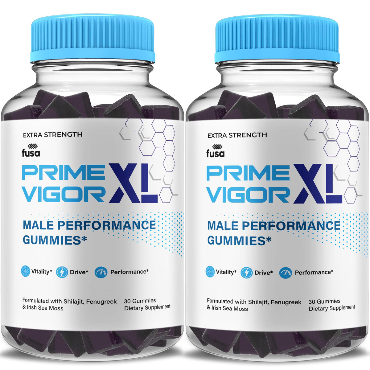 Bottle of Prime Vigor XL Gummies with label visible