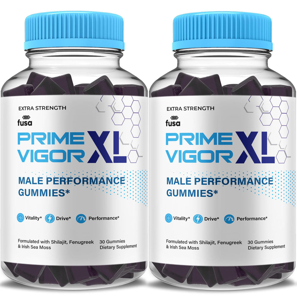 Front view of Prime Vigor XL Gummies bottle