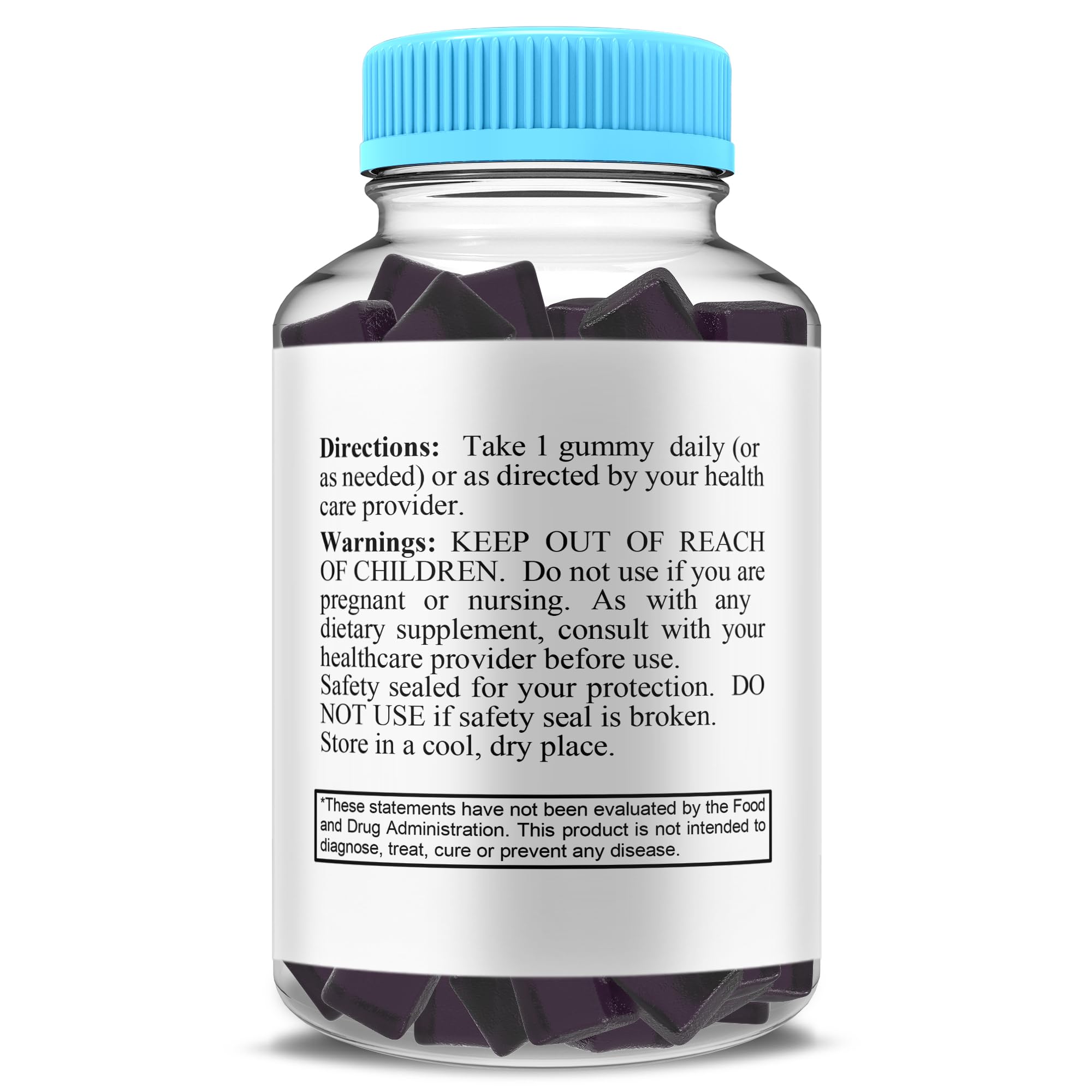 Gummies served with product label indicating 2 month supply