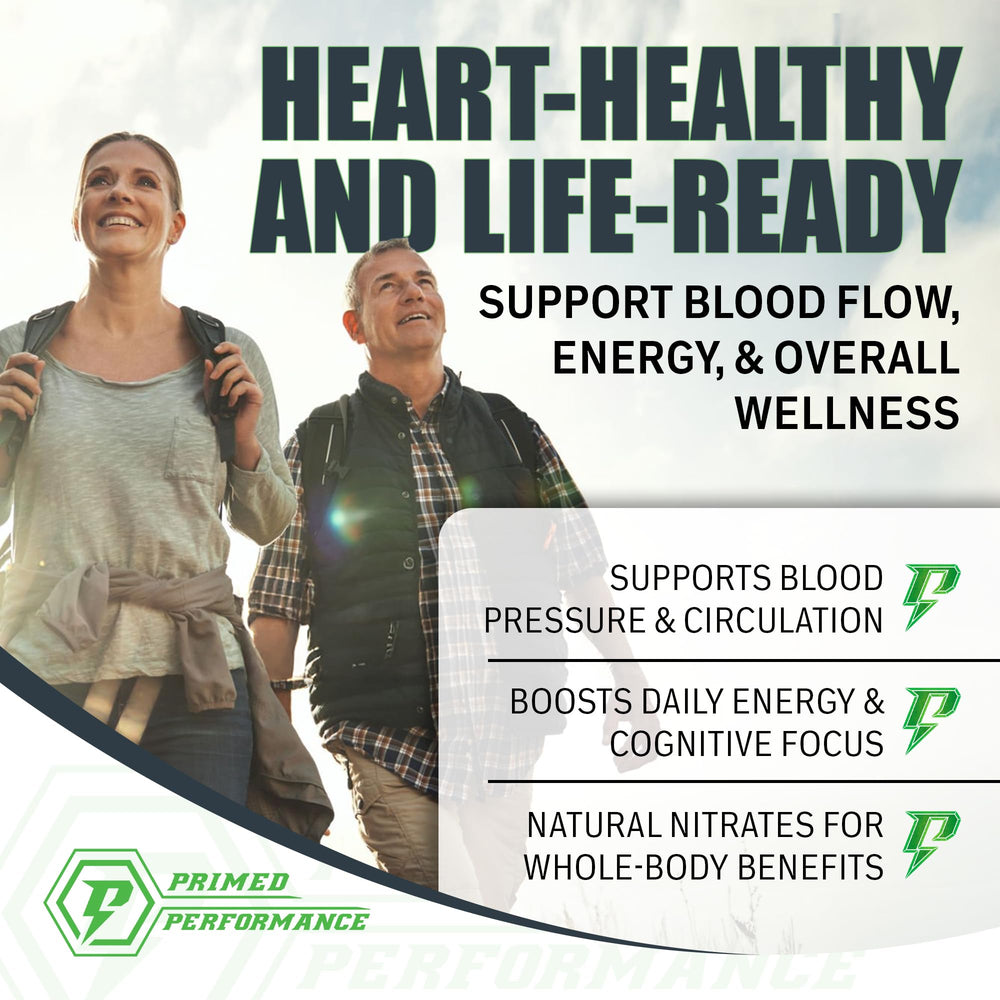 Primed Performance NitroRocket glass with prepared drink showcasing clean energy on the go.