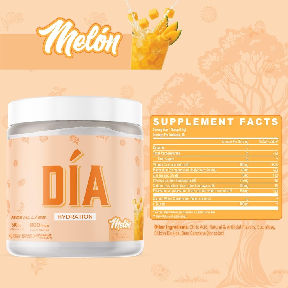 Melon Dia Hydration powder scoop close-up