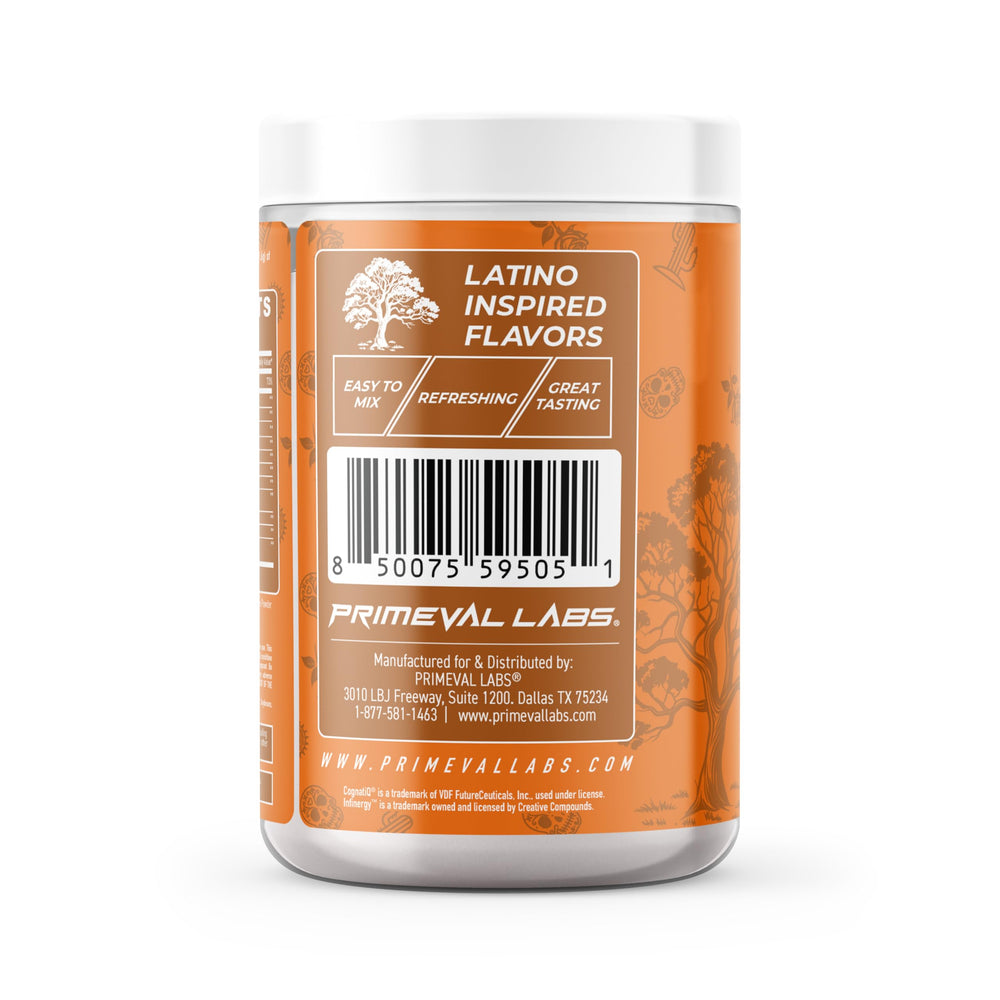 Primeval Labs PRE high-stim L-Citrulline visual for pumps and improved blood flow during training.