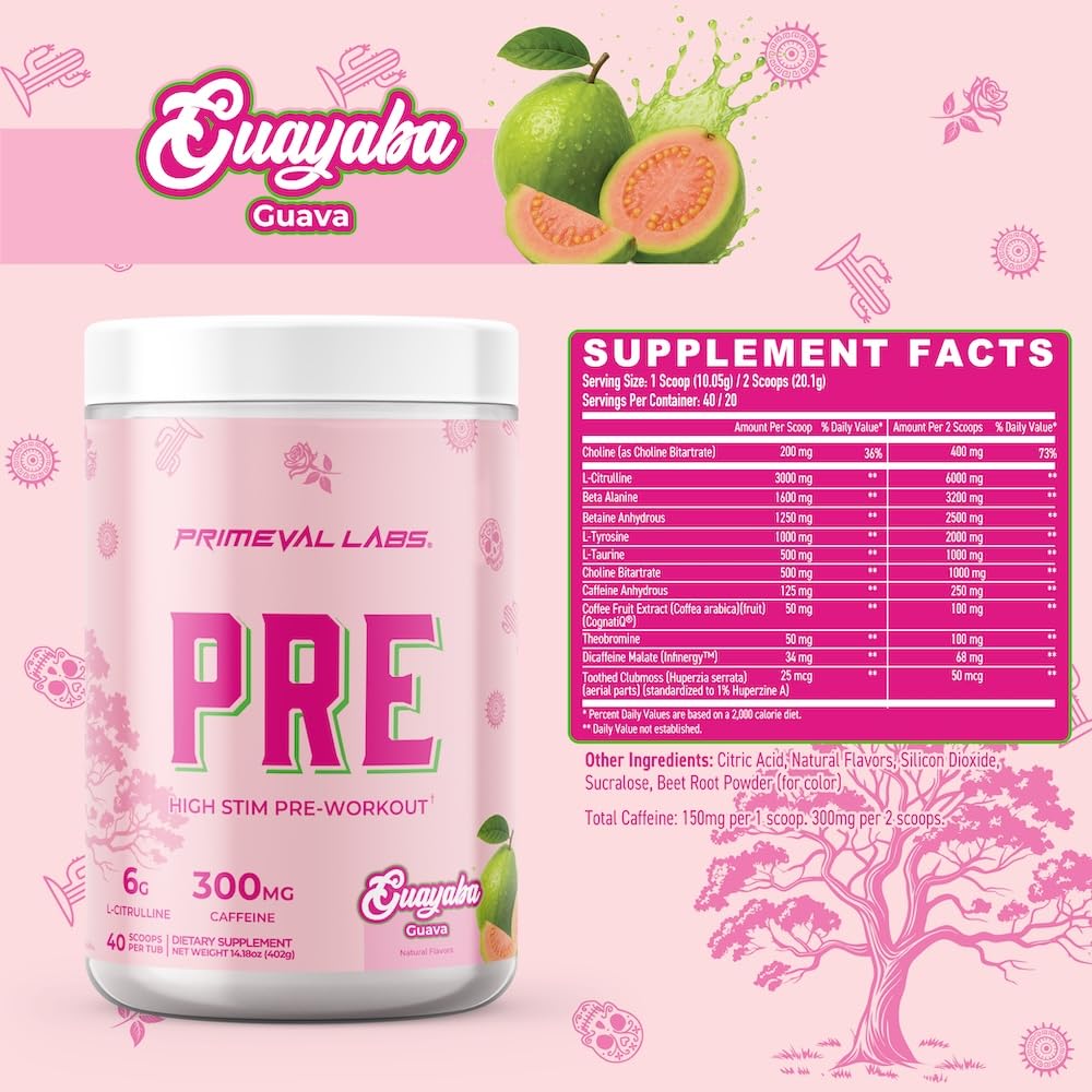 Primeval Labs PRE Beta-Alanine bottle emphasizes endurance support for longer sessions.