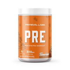 Primeval Labs PRE high-stim tamarindo powder enhances training focus and sustained energy.