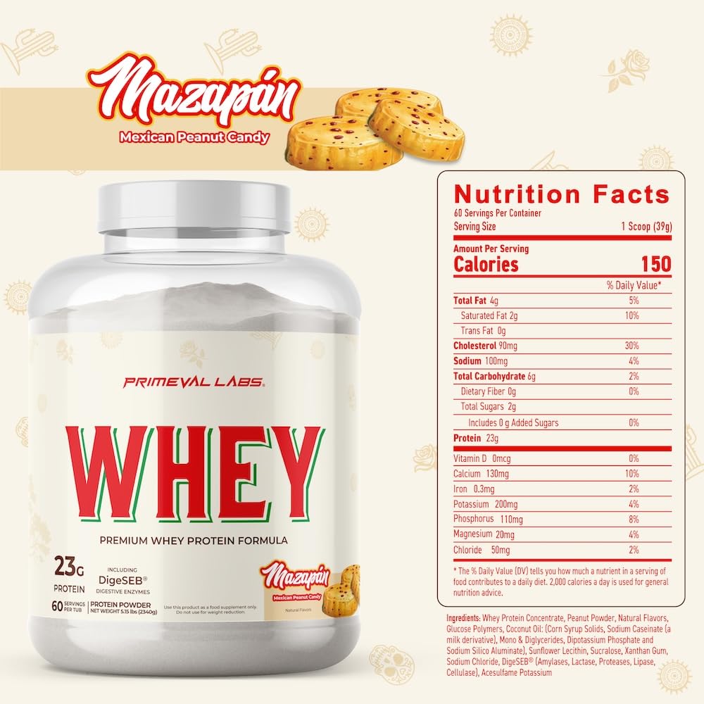Primeval Labs Pure Whey Mazapan scoop is easy to measure for consistent daily protein.