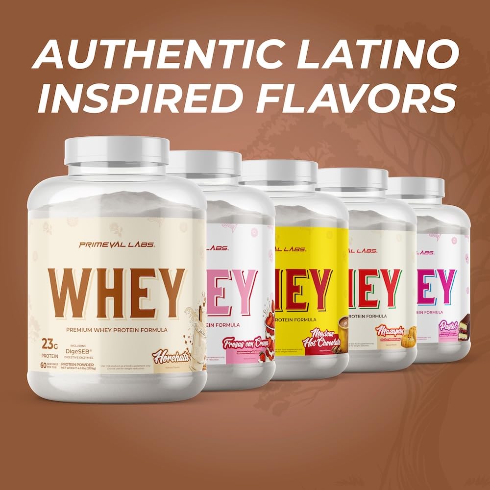 Primeval Labs Pure Whey packaging and serving sizes