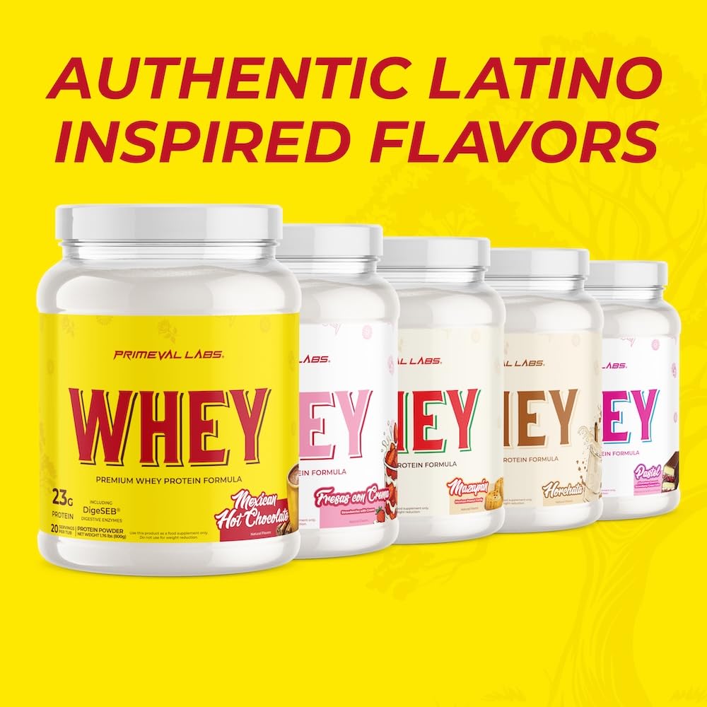 Primeval Labs Pure Whey Protein Concentrate post-workout shake setup for recovery